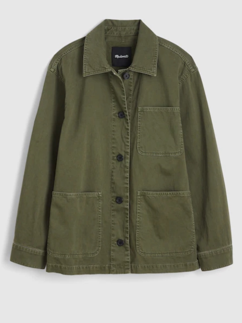 Madewell Classic Chore Jacket in Cotton Twill - Faded Ivy - Picture 6 of 9